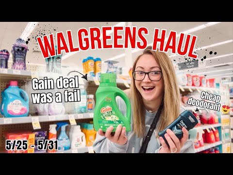 Walgreens Couponing Haul (5/25-5/31) SUPER cheap deodorant annnnnd a coupon fail 🤪
