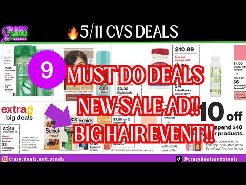 🔥5/11 CVS 9 MUST DO DEALS🎉MONEYMAKERS, $10/$40 HAIR CRT & MORE!! Another HOT Week!! #couponing