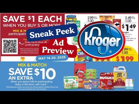 *MEGA SALE* Kroger Ad Preview for 5/14-5/20 | Buy 5 Save $1, NEW Weekly Digitals, & Baby & Pet Sale