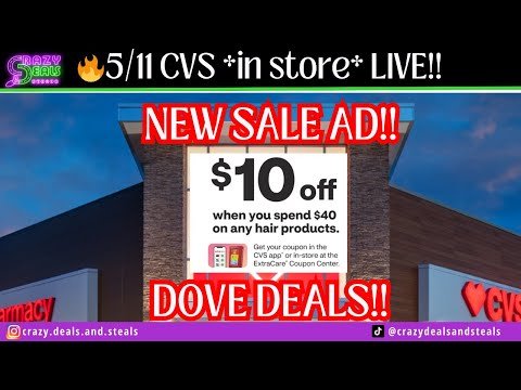 5/11 CVS *in store* LIVE!! $10/$40 HAIR CARE DEALS, DOVE DEALS & MORE! New CVS Ad- 5/11 CVS Haul