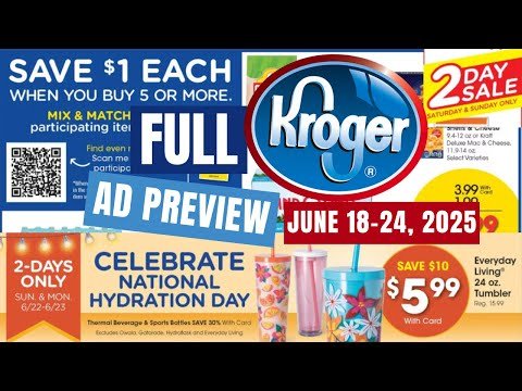 *NEW MEGA* Kroger FULL Ad Preview for 6/18-6/24 | Buy 5, Weekly Digitals, Buy 2 Save $10, & MORE