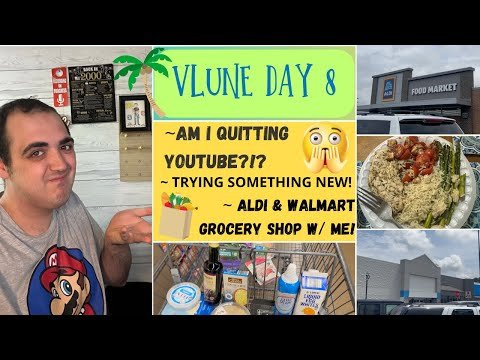 AM I QUITTING YOUTUBE?!? ~ TRYING SOMETHING NEW! ~ ALDI & WALMART GROCERY SHOP W/ ME ~ VLUNE DAY 8