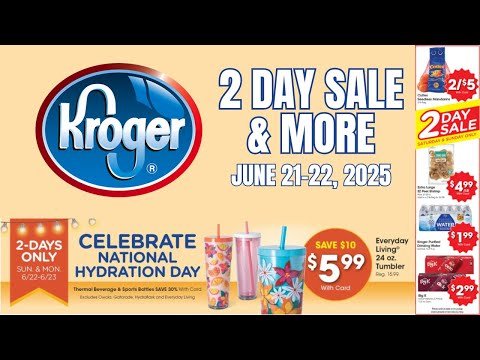 Kroger’s 2 Day ONLY Sale for 6/22-6/23 | + BONUS 2 Day National Hydration Day Celebration
