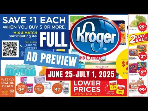 *FULL AD* Kroger Ad Preview for 6/25-7/1 | NEW 2 Day Sale, Weekly Digitals, & 60% Off Summer
