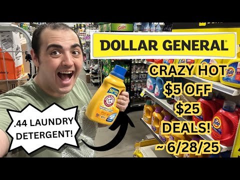 .44 LAUNDRY DETERGENT AT DOLLAR GENERAL + MORE! ~ CRAZY HOT $5 OFF $25 DEALS (6/28/25)