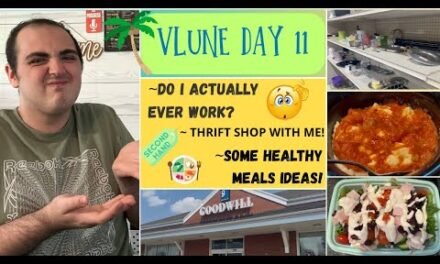 DO I ACTUALLY EVER WORK?!? ~ THRIFT SHOP WITH ME! ~ SOME HEALTHY MEAL IDEAS ~ VLUNE DAY 11