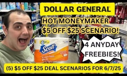 HOT MONEYMAKER $5 OFF $25 SCENARIO AT DOLLAR GENERAL (6/7/25) ~ 4 ANYDAY FREEBIES ~ (5) $5/$25 DEALS