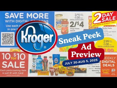 *10 for $10 Sale* Kroger SNEAK PEEK Ad Preview for 7/30-8/5 | 5x Digital Coupon Sale & MORE