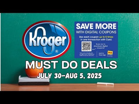 *FREEBIE & Gl*tch Deal* Kroger MUST DO Deals for 7/30-8/5 | NEW 5x Digital Coupon Sale & MORE