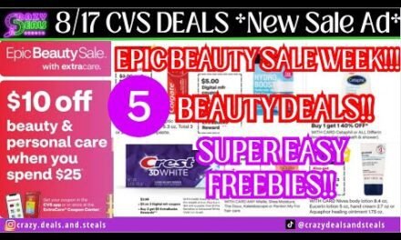 🔥8/17 CVS MUST DO DEALS🎉CVS EPIC BEAUTY SALE + (5) EPIC BEAUTY DEALS  #cvsdeals