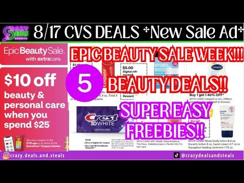 🔥8/17 CVS MUST DO DEALS🎉CVS EPIC BEAUTY SALE + (5) EPIC BEAUTY DEALS  #cvsdeals