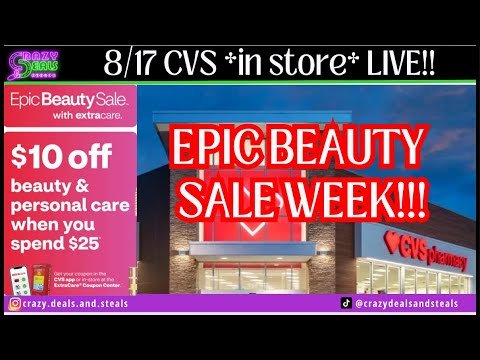 8/17 CVS *in store* LIVE!!! CVS Epic Beauty Week Deals! 8/17 CVS Couponing & Haul #cvsdeals