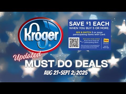 *FREEBIES* Kroger UPDATED Must DO Deals for 8/27-9/2 | FREE Propel & Mac + MEGA Sale & MORE