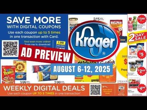 *FULL AD PREVIEW* Kroger Ad Preview for 8/6-8/12 | 5x Digital, Weekly Digitals, 2 Day sale, & MORE