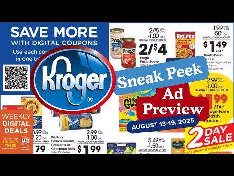 *SNEAK PEEK* Kroger Ad Preview for 8/13-8/19 | 5X Digitals, NEW Weekly Digitals & 2 Day Sale + MORE