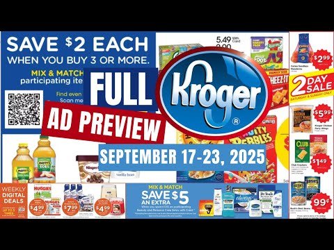 *FULL AD* Kroger Ad Preview for 9/17-9/23 | MEGA SALE, Weekly Digitals, 2 Day Sale, & MORE