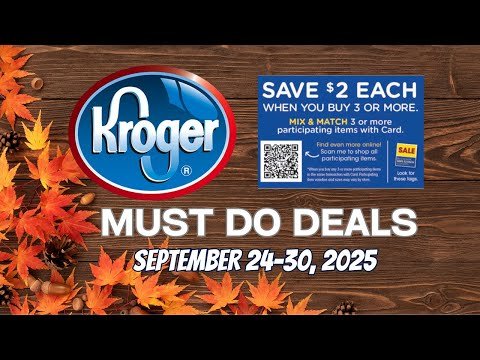 *WOW* Kroger MUST DO Deals for 9/24-9/30 | MEGA SALE, Beauty Event, Weekly Digitals, & MORE
