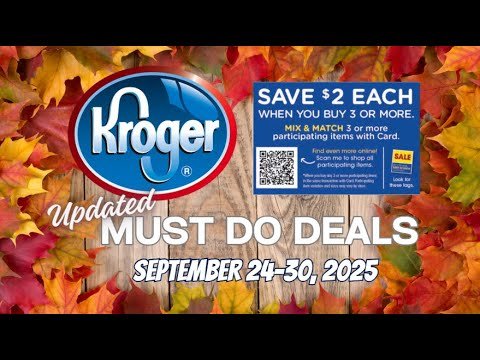*FREEBIE + Gl*tch* Kroger UPDATED Must Do Deals for 9/24-9/30 | MEGA SALE, Weekly Digitals, & MORE