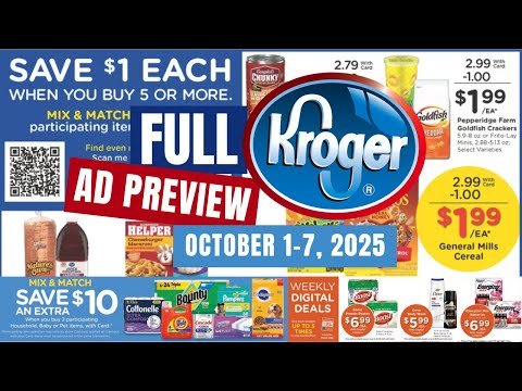 *NEW MEGA* Kroger FULL Ad Preview for 10/1-10/7 | NEW B5S1, Weekly Digitals, 2 Day Sale, & MORE