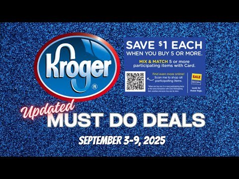 *FREEBIES* Kroger UPDATED Must Do Deals for 9/3-9/9 | FREE Sauce, Mac & Cheese, Crackers, & MORE
