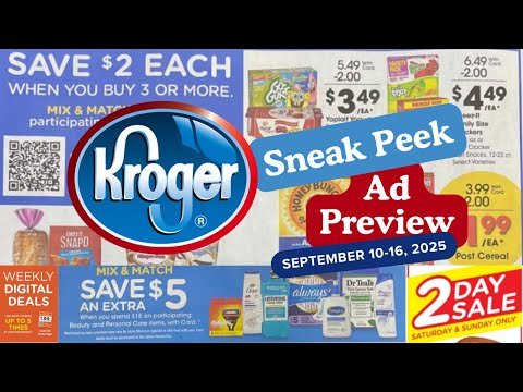 *SNEAK PEEK* Kroger Ad Preview for 9/10-9/16 | NEW MEGA SALE, Beauty Event, & MORE