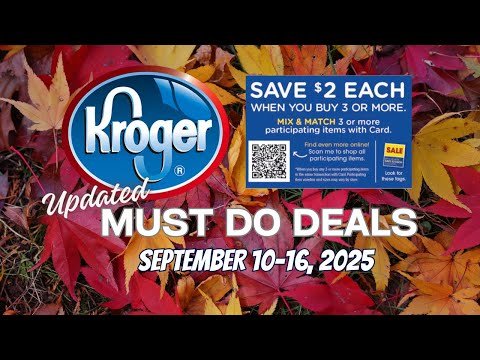 *MEGA SALE* Kroger UPDATED Must Do Deals for 9/10-9/16 | Buy 3 Save $2, Beauty Event, & MORE