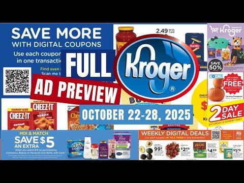 *FULL AD* Kroger Ad Preview for 10/22-10/28 | NEW 5x Digitals, Weekly Digitals, Beauty Event, + MORE