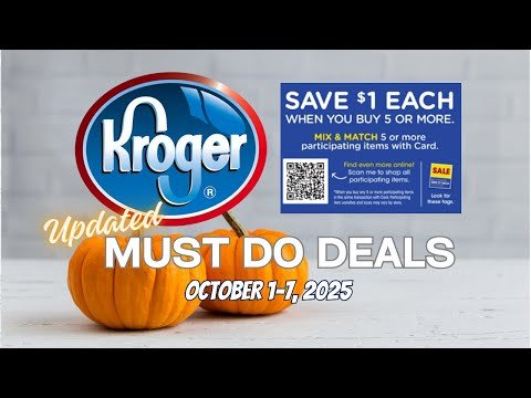 *MEGA SALE* Kroger UPDATED Must Do Deals for 10/1-10/7 | MEGA SALE, Buy 2 Save $10, & MORE