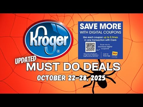 *Meal Deal* Kroger UPDATED Must Do Deals for 10/22-10/28 | 5x Digitals, Beauty Event, & MORE