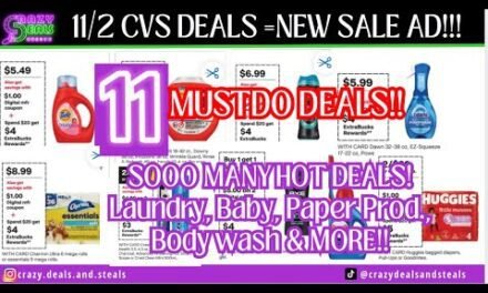 🔥11/2 CVS 11 MUST DO DEALS🎉LAUNDRY, PAPER PROD., BODY WASH & MORE CVS DEALS  #cvsdeals