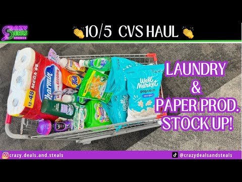 👏10/5 CVS Haul🔥MONEYMAKERS + $15/$75 DEAL & LAUNDRY/PAPER PROD.! 10/5 CVS Deals & Haul