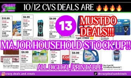 🔥10/12 CVS 13 MUST DO DEALS🎉EASY ALL DIGITAL/PRINTABLE CVS DEALS (HOUSEHOLD STOCKUP!!)  #cvsdeals