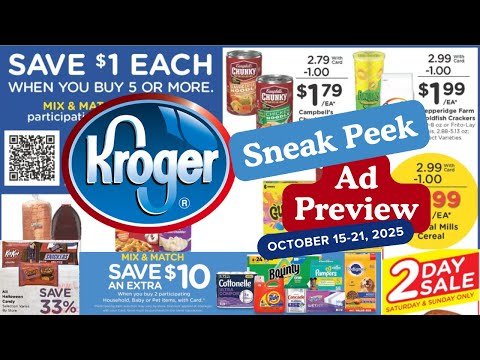*CANDY SALE* Kroger SNEAK PEEK Ad Preview for 10/15-10/21 | Buy 5 Save $1 Each Mega Sale & MORE