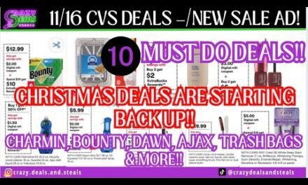🔥11/16 CVS 10 MUST DO DEALS🎉Laundry, Paper Prod., Trash Bags & MORE (CVS DEALS This Week)  #cvsdeals