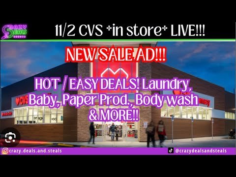 11/2 CVS *in store* LIVE!!! 11/2 CVS Couponing Deals are 🔥🔥& EASY! Laundry, Paper Prod., Body Wash