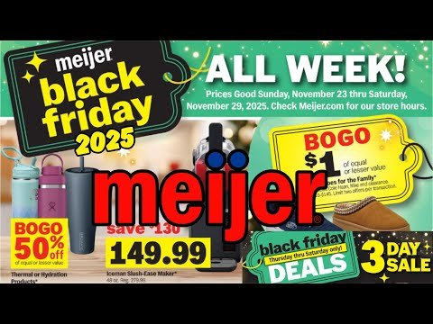 *BLACK FRIDAY DEALS* Meijer Ad Preview for 11/23-11/29 | Week Long Sale + 3 Day Sale