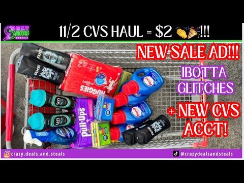 11/2 CVS HAUL = $2 🎉🎉 11/2 CVS Couponing Deals + New CVS Acct., + Ibotta Glitches!!