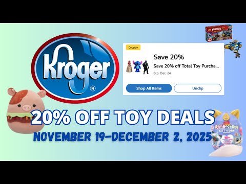 *TOY DEALS* Kroger’s 20% OFF TOY PURCHASE for 11/19-12/2 | LEGO Match-Ups & MORE