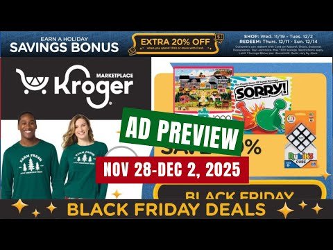 *HOLIDAY DEALS* Kroger BLACK FRIDAY Ad Preview for 11/28-12/2 | 5 Day Sale | 50%-60% Off Gift Ideas