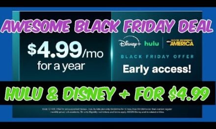 $4.99 Hulu & Disney + Subscription | Hulu Black Friday Deal | $4.99 a Month | Disney + Black Friday