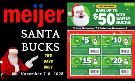*2 DAYS ONLY* Meijer “SANTA BUCKS” Deals for 11/7-11/8 | Santa Bucks, Coupons, + Catalina Matchups