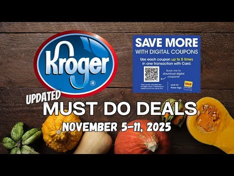 *4 FREEBIES* Kroger UPDATED Must Do Deals for 11/5-11/11 | Thanksgiving Deals & MORE