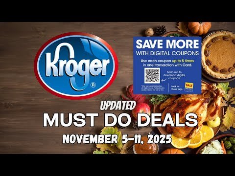 *RUN DEALS* Kroger UPDATED Must Do Deals for 11/5-11/11 | Last 2 Days of 5x Digitals & MORE