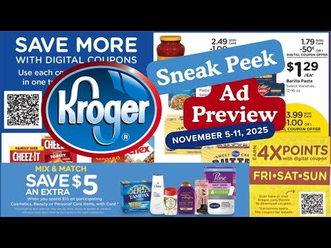 *3 Day 4x Fuel?!?!* Kroger SNEAK PEEK Ad Preview for 11/5-11/11 | 5x Digitals, Beauty Event, & MORE