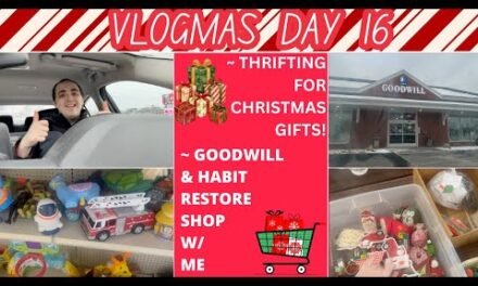 THRIFTING FOR CHRISTMAS GIFTS! ~ GOODWILL AND HABIT FOR HUMANITY RESTORE SHOP W ME ~ VLOGMAS 16