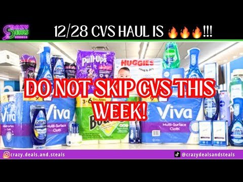 12/28 CVS HAUL 🔥DO NOT SKIP CVS! $1 Diapers+ Chap Laundry &Paper Products- 12/28 CVS DEALS!#cvsdeals