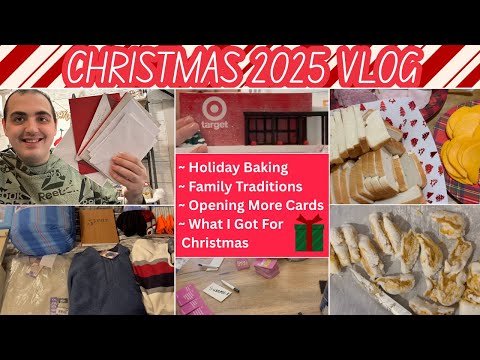 CHRISTMAS 2025 VLOG ~ WHAT I GOT FOR CHRISTMAS ~ OPENING CARDS / BAKING / FAMILY TRADITIONS / MORE
