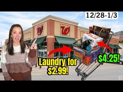 Walgreens Haul- DIAPERS for $4.25 each! Tide for $2.99! Easy Digital Coupon Deals 12/28-1/3/26