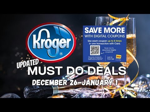 *ICE CREAM, CHIPS, COFFEE, & MORE* Kroger UPDATED Must Do Deals for 12/26-1/1 | 5x Digitals & MORE