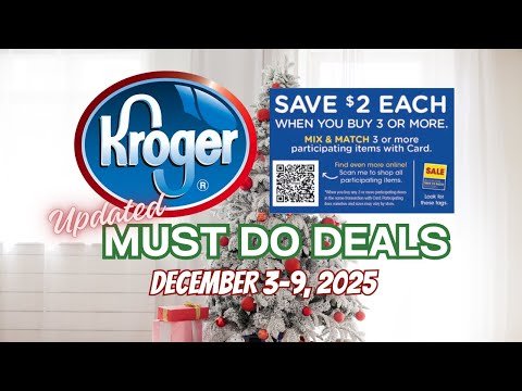 *WOW* Kroger UPDATED Deals for 12/3-12/9 | FREEBIE Merry Days, Mega Sale, & MORE